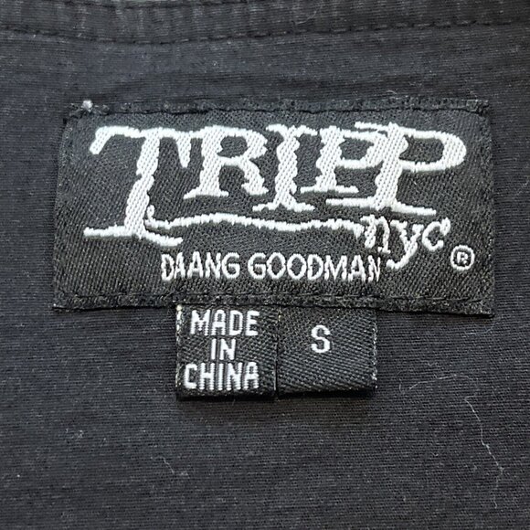 Tripp Nyc High Low Skirt SZ Small Black Witchy Belt Buckle Gothic Back Zip - Picture 7 of 9